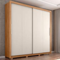 Imagem de Guarda-Roupa Casal Praticus 2 Portas 4 Gavetas Freijó/Off White - Caemmun