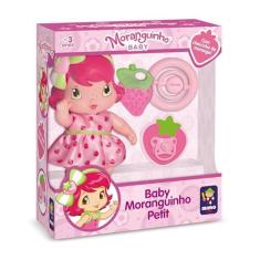 Imagem de BONECA BABY MORANGUINHO PEQUENA COM ACESSÓRIOS - 20 CM - MIMO BRINQUEDOS - MORANGUINHO