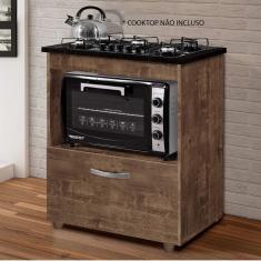 Imagem de Balcão para Cooktop 1 Porta 1 Nicho Salvia Yescasa Ipê