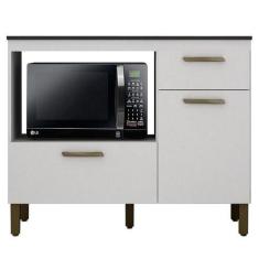 Imagem de Balcão para Cooktop Teresina Branco Fosco - Valdemóveis - VALDEMOVEIS