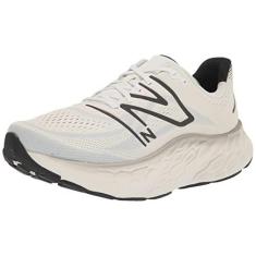 Imagem de New Balance Fresh Foam X More V4 Tênis de corrida masculino, Branco/Preto Metálico/Preto, 39