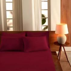 Imagem de Jogo de Cama Casal Lençol 100% Algodão Liso 3pçs Vivaldi - Sul Brasil,