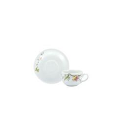 Imagem de Xícara Café com Pires 100 ml Porcelana Schmidt - Dec. Carmem