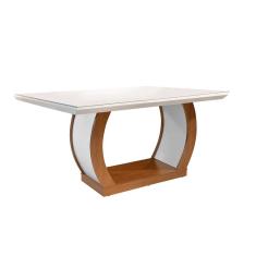 Imagem de Mesa Rufato Jade Quina Reta180cm Imbuia/White