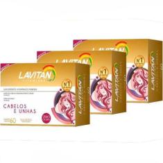 Imagem de Kit 3X Lavitan Hair C/60 Cápsulas Vitamina Para Cabelos E Unhas - Cime