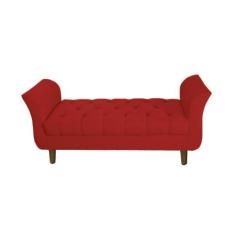 Imagem de Recamier Estofado Para Quarto Closet 140 cm Grécia Suede Vermelho - IN