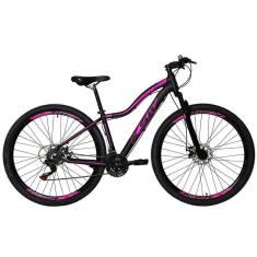 Imagem de Bicicleta Feminina Aro 29 Ksw Mwza 24v Garfo Suspensão Mtb Preto-rosa 17