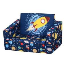 Imagem de Cadeira de sofá infantil de espuma, sofá conversível 2 em 1 para espreguiçadeira para crianças até 3 anos, sofá-cama infantil de tecido de veludo com bolso lateral para cochilo e brincar (W22.04)
