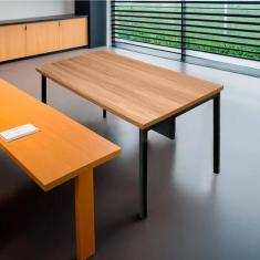 Imagem de Mesa Escrivaninha para Home Office Metal Industrial 120x60 Nogal/Preto