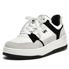 Imagem de Tênis Feminino Via Marte Recortes Flatform Branco/preto - 35
