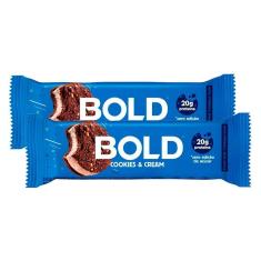 Imagem de Kit 2 Barra de Proteína Bold Sabor Cookies & Cream 20g de Proteína Zero Açúcar com 60g