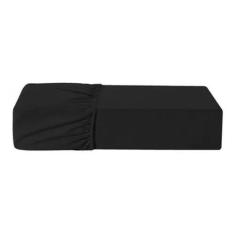 Imagem de Lençol Casal Malha Avulso 100% Algodão Antialérgico Preto - Nathalia E