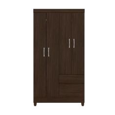 Imagem de Guarda-roupa 4 Pts 2 Gavetas Lotus Ebano Touch Demóbile Ebano Touch