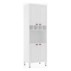 Imagem de Paneleiro 70 cm com 1 Nicho Microondas 4 Portas Cristal Luciane Móveis