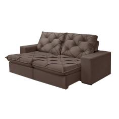 Imagem de Sofá 3 Lugares Retrátil E Reclinável Martins M-176 Veludo Marrom