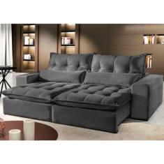 Imagem de Sofá Máximo 3 Lugares Retrátil Reclinável 2.30m Veludo Mundial Estofados