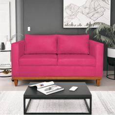 Imagem de Sofá 2 E 3 Lugares Europa 180cm Suede - Doce Sonho Móveis Pink