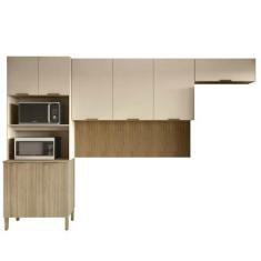 Imagem de Armário de Cozinha Modulada 3 Peças Charm01 K02 Freijó/Vanilla - Mpozenato