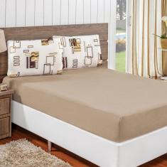 Imagem de Jogo De Cama Malha Queen Quality 03 Peças Avelã