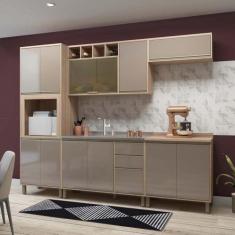 Imagem de Cozinha Completa Modulada 5 Peças com Torre Microondas Armário e Balcã