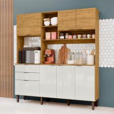 Imagem de Cozinha Compacta Boreal 7 Portas 2 Gavetas Marrocos/Off White - Mx Móv