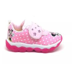 Imagem de Tênis Infantil feminino Menina Minnie Luz De Led Confortável - Mini pé
