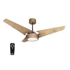 Imagem de Ventilador De Teto Led 4000K Taípe Preto Com 3 Pás Teca 220 V Controle