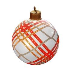 Imagem de Enfeites de bola inflável de Natal de 60 cm, enfeites de bola infláveis de Natal gigantes, bolas de Natal à prova d'água, bola inflável de Natal, decorações de árvore de Natal para decoração de