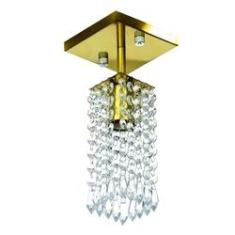 Imagem de Lustre Clearcrillic Cristal Acrílico Quadrado  Gold