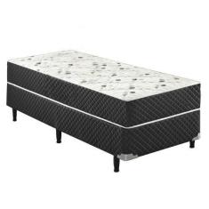 Imagem de Cama Box Conjugado Solteiro Molas Bonnel - 44x78x188cm:Branco - LORD C