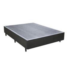 Imagem de Cama Box Casal Bipartida Suede Preto Sp Móveis 65X138x188