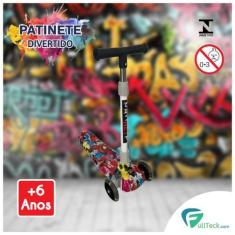Imagem de Patinete Infantil Radical 3 Rodas Divertido Dobrável 40kg - Toy King, 