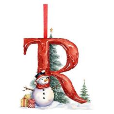 Imagem de Ornamentos de letra, Ornamento de letra de árvore de Natal | Enfeite criativo para árvore de Natal - Decoração pendurável de A a Z, peças centrais de férias, acessórios para festas para casa de carro