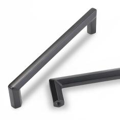 Imagem de POVEFONK Pacote com 10 puxadores de armário de cozinha pretos foscos de 192 mm puxadores de gaveta pretos puxadores de gaveta ferragens de armário de cozinha puxadores de gaveta puxadores de cômoda