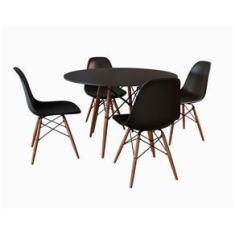 Imagem de Jogo De Mesa De Jantar Eames Eiffel 80cm Com 4 Cadeiras 