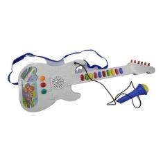Imagem de Guitarra Com Microfone Som E Luz Musical Infantil Educativo - Dm Toys