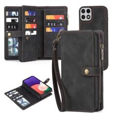 Imagem de Compatível com Samsung Galaxy A22 5G/Boost Mobile Celero 5G capa carteira cordão alça de pulso suporte de cartão multifuncional 2 em 1 capa magnética destacável para celular Celero5G A 22 22A A22s G5