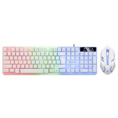 Imagem de Kit de teclado e mouse USB Wired Gaming pc Rainbow LED