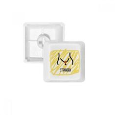 Imagem de Kit de atualização para jogos com teclado mecânico PBT teclado com desenho de morango engraçado preto vermelho