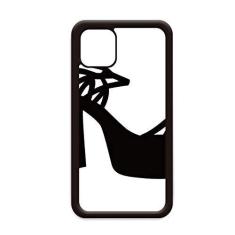 Imagem de Capa preta feminina salto alto padrão contorno para iPhone 12 Pro Max para Apple Mini Mobile Case Shell