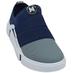 Imagem de Tênis Molekinho Infantil Calce Elástico Lycra Casual Slip On, Marinho,