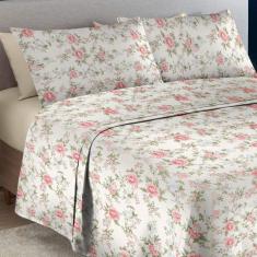 Imagem de Jogo De Cama Casal 150 Fios Cotton Supreme 4 Peças Roses