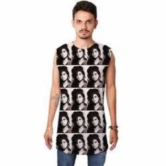 Imagem de Camiseta Long Line Estampa Amy Winehouse RG