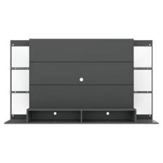 Imagem de Painel Tv 60 com Suporte Espelho e Prateleiras Vidro Grafite