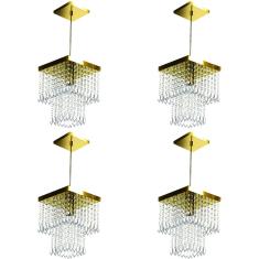 Imagem de Kit 4 Lustre Pendente De Cristal Acrílico Marrycriic 