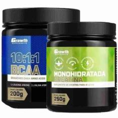 Imagem de Creatina 250G Monohidratada + Bcaa 10:1:1 200G Em Pó Growth - Growth S