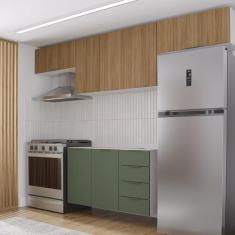 Imagem de Cozinha Modulada 4 Peças Sem Tampo 3 Aéreos E 1 Balcão Para Pia Ipanem