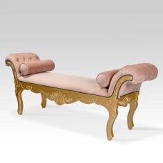 Imagem de Recamier King Genova Entalhado E Tecido Capitonê + Acabamento Tachas-