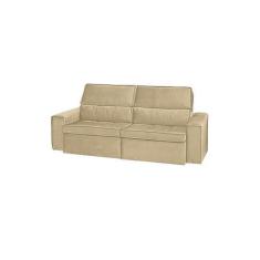 Imagem de Sofá Retrátil e Reclinável 3 Lugares Havana Bege Conce - Meu Estofado