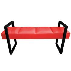Imagem de Recamier Queen Vermelho Base De Metal Preto Sensations Módena - RBL